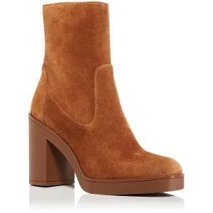 BETHENNY Womens Zipper Manmade Ankle Boots