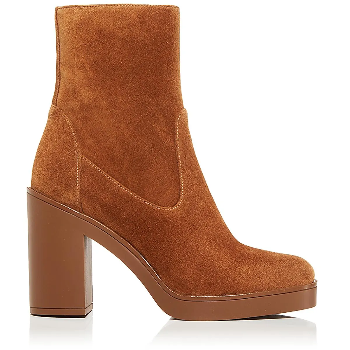 BETHENNY Womens Zipper Manmade Ankle Boots