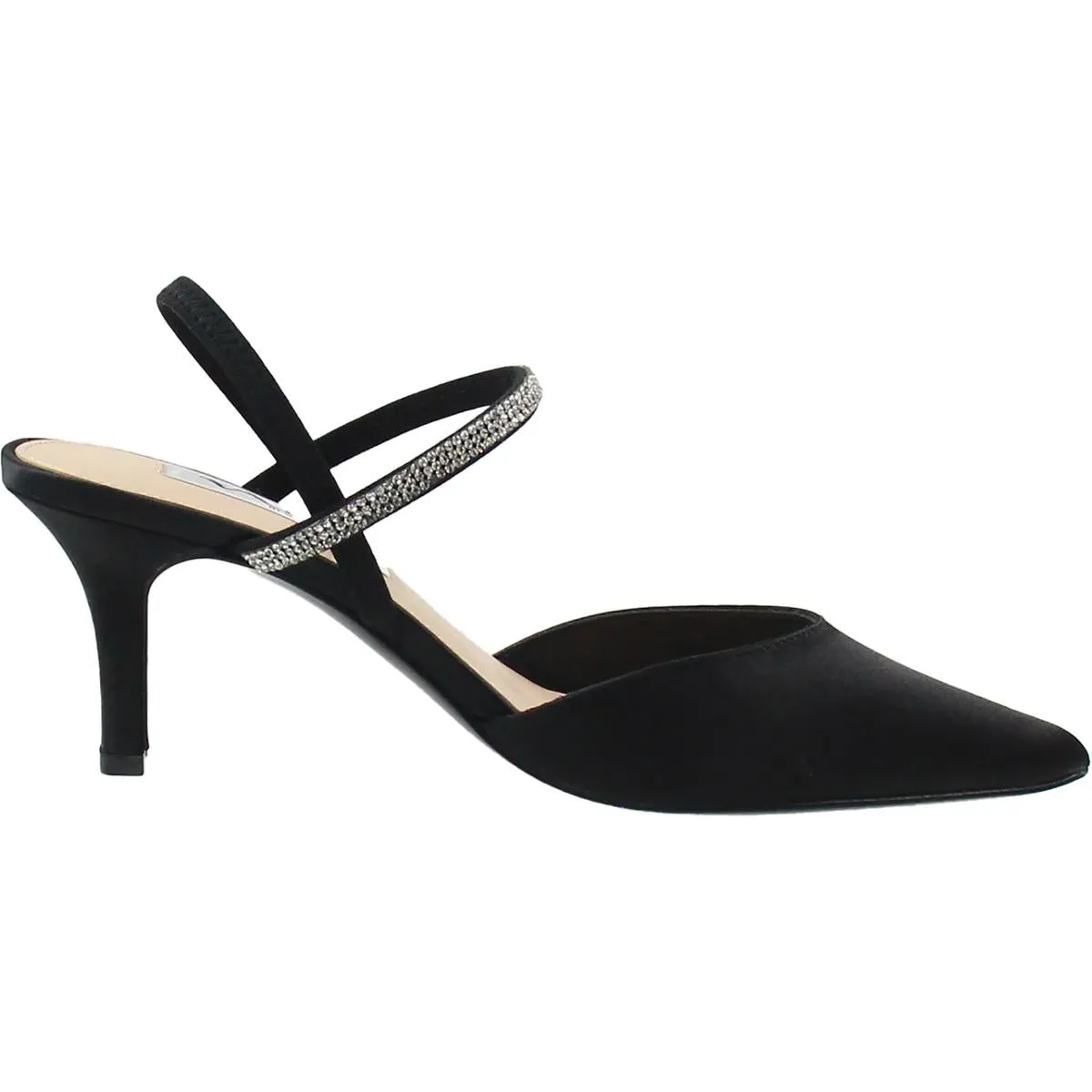 BHFO Womens Jeweled Leather Ankle Strap