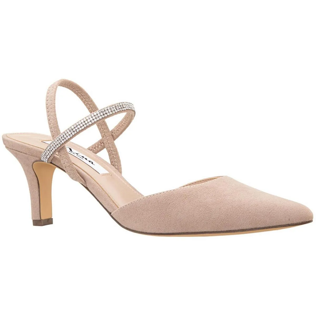 Billie Womens Embellished Man Made Kitten Heels