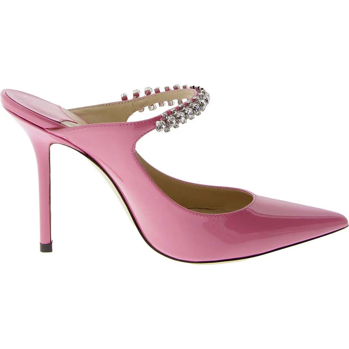 Bing 100 Womens Rhinestone Pointed Toe Mules