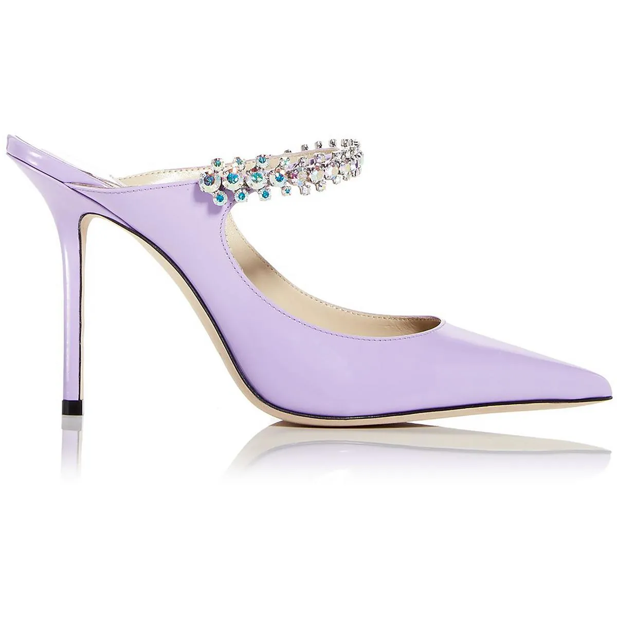 Bing 100 Womens Rhinestone Pointed Toe Mules