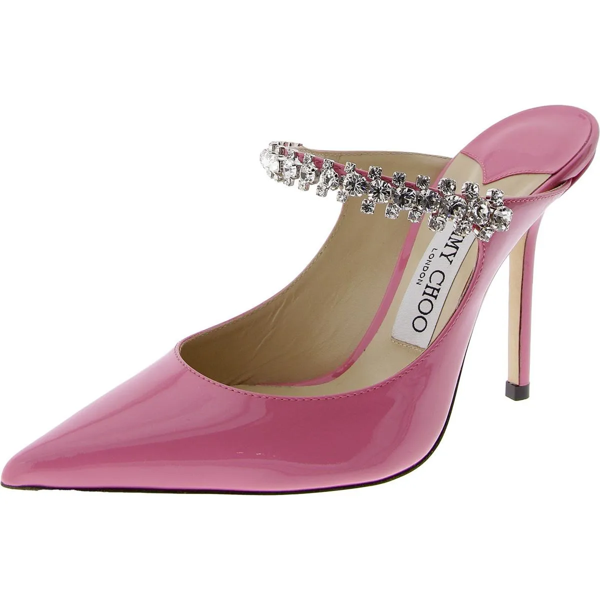 Bing 100 Womens Rhinestone Pointed Toe Mules
