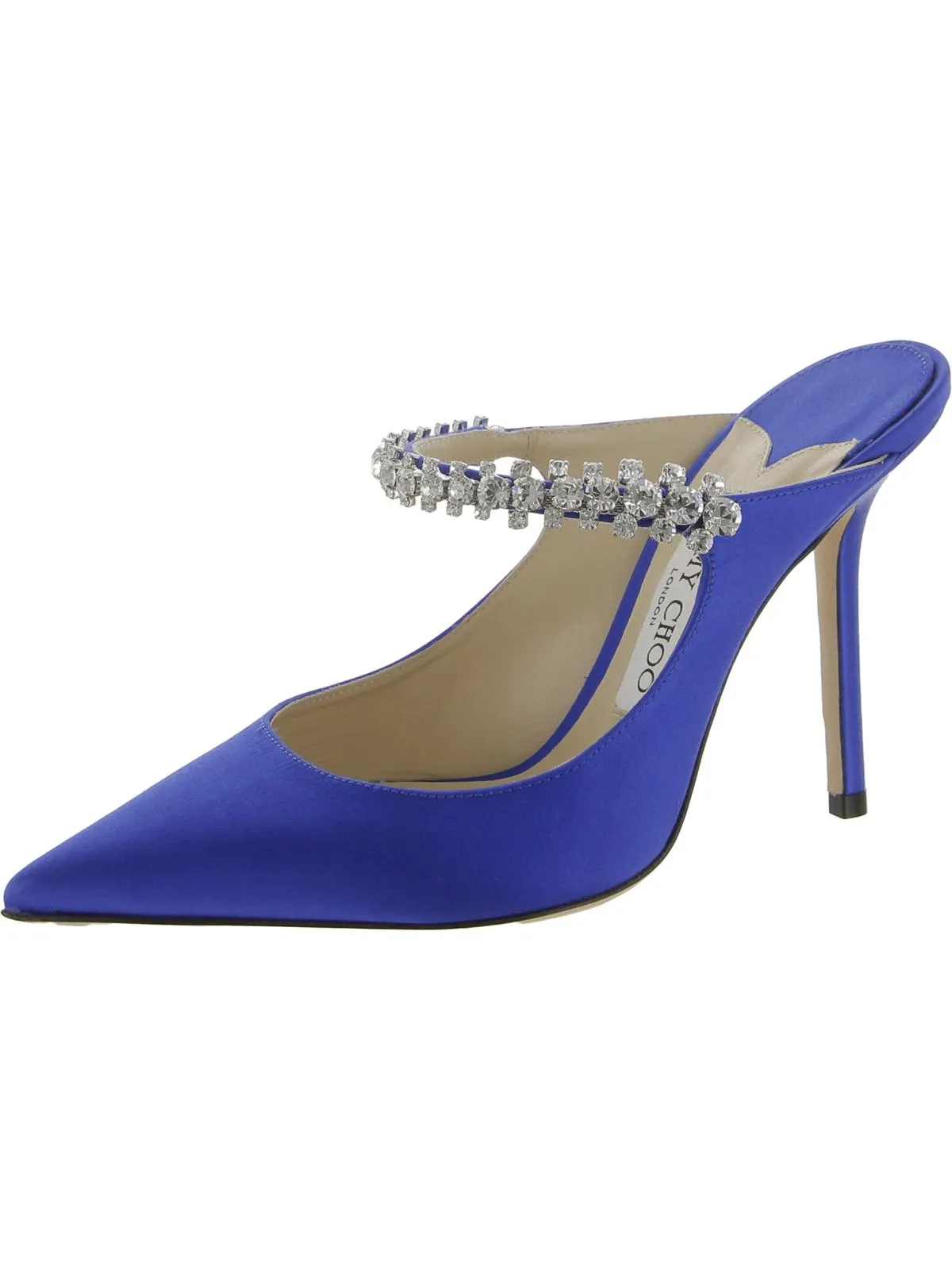 Bing 100 Womens Rhinestone Pointed Toe Mules