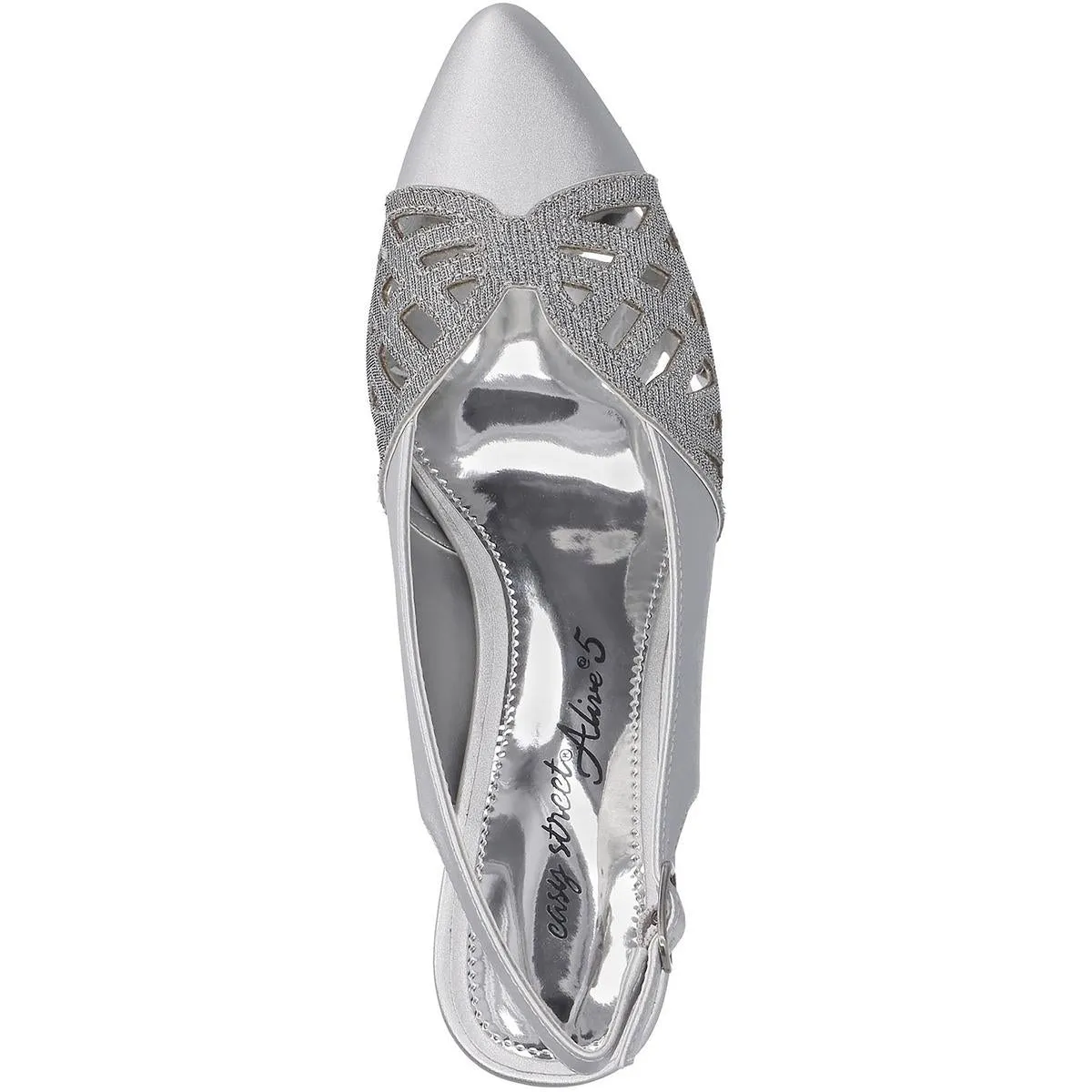 Bizzy Womens Faux Leather Slingback Heels