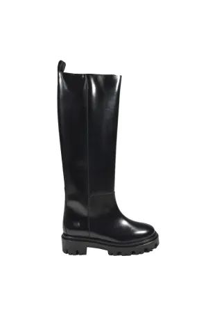 Black Leather Cener Boots