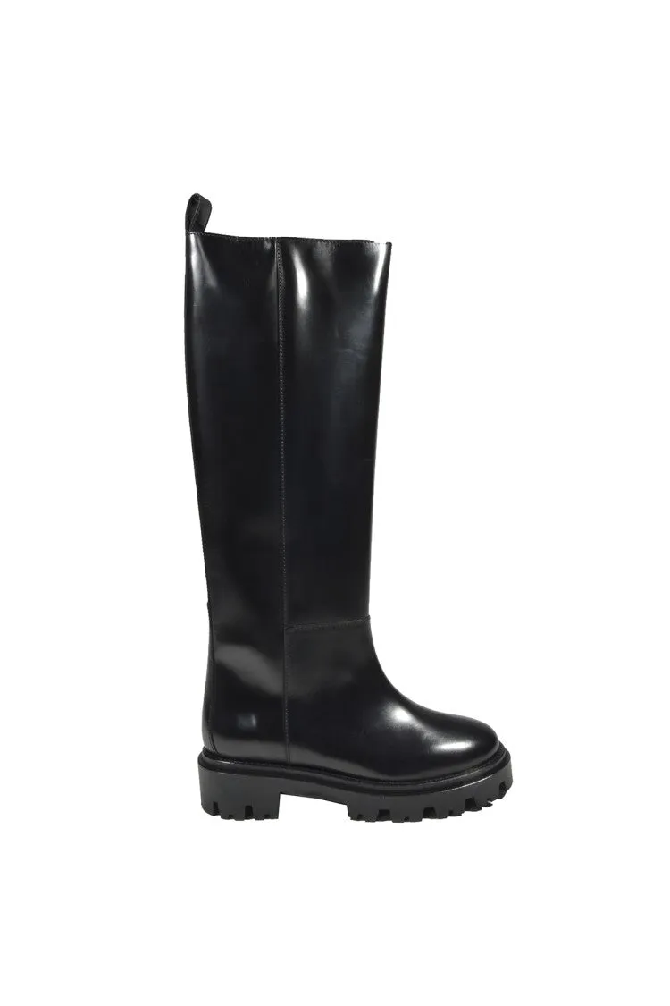 Black Leather Cener Boots