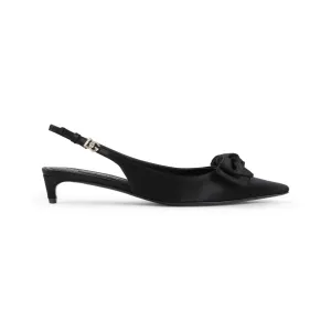 Black Viscose Slingback