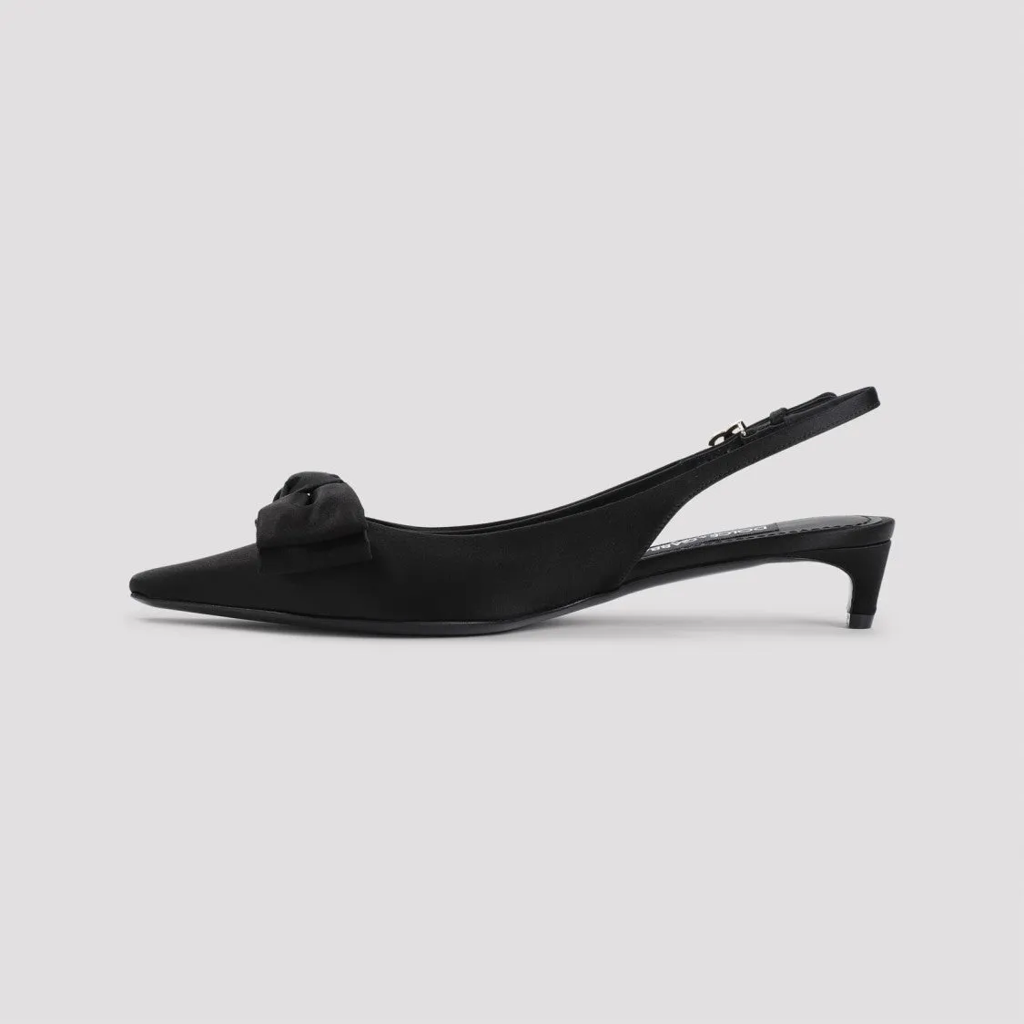 Black Viscose Slingback