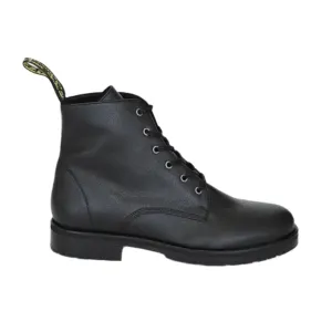 'Blaze' vegan apple-leather  lace-up boot by Good Guys Don't Wear Leather - black