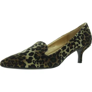 Bobcat Womens Velvet Pointed Toe Kitten Heels