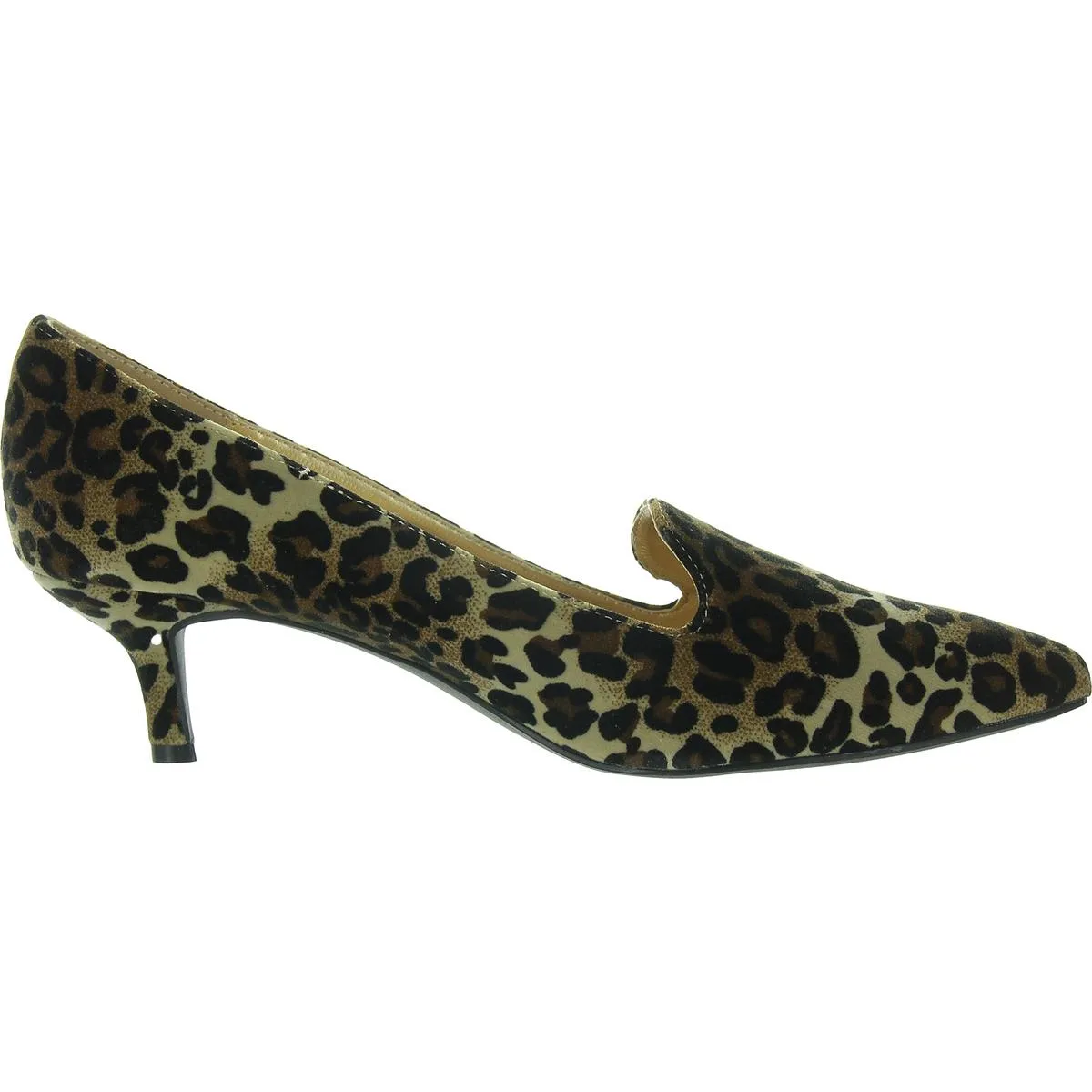 Bobcat Womens Velvet Pointed Toe Kitten Heels