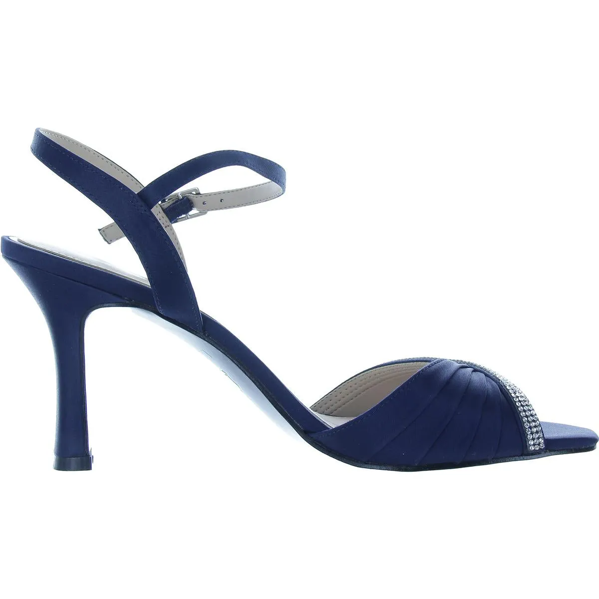 Bowdie Pump Womens Rhinestone Satin Ankle Strap