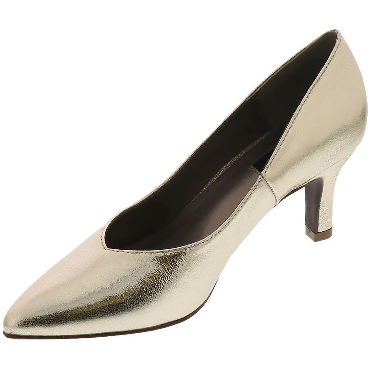 Brianne Womens Metallic Pointed Toe Pumps