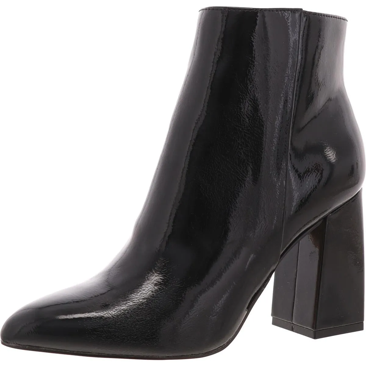 Briel Womens Block Heel Patent Ankle Boots