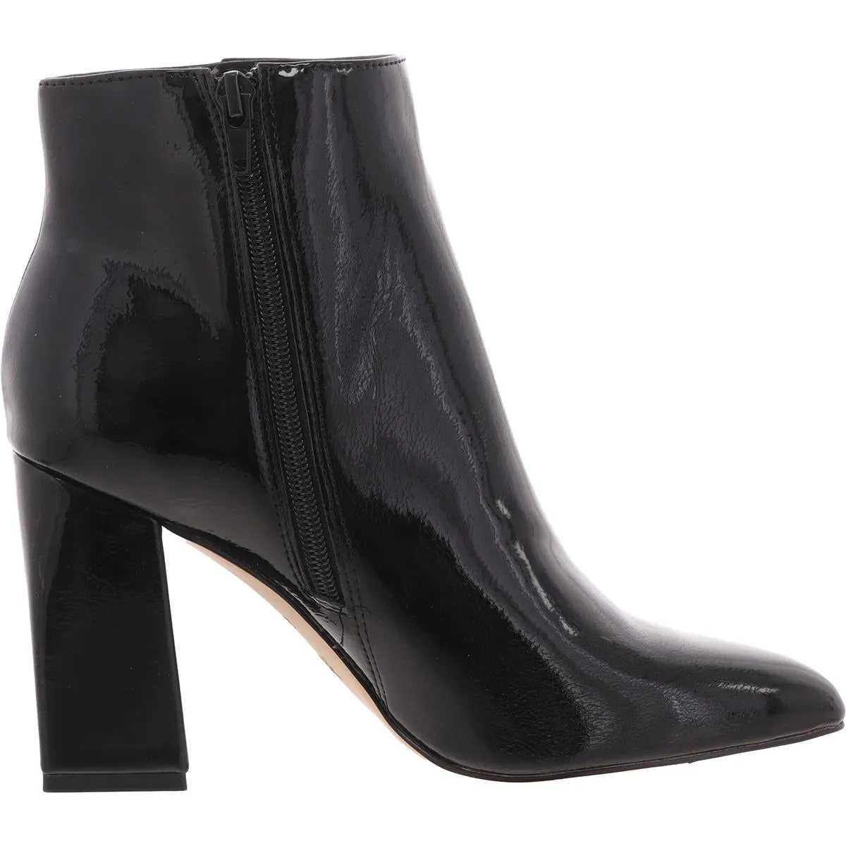 Briel Womens Block Heel Patent Ankle Boots