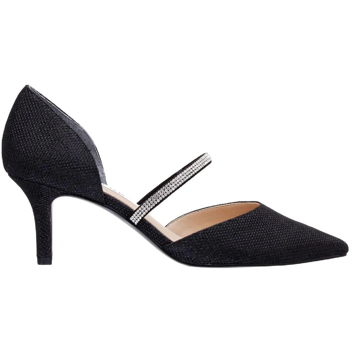 Brystol  Womens Rhinestone Covered Heel Dress Pumps
