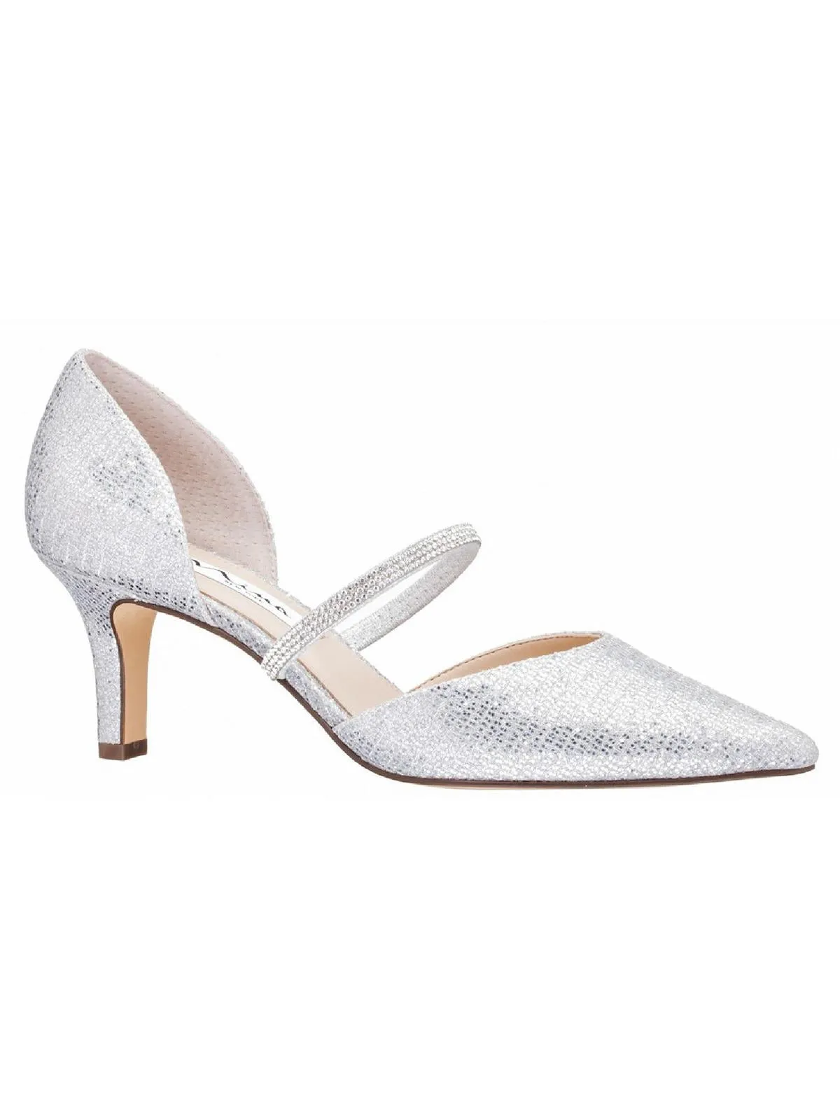 Brystol  Womens Rhinestone Covered Heel Dress Pumps