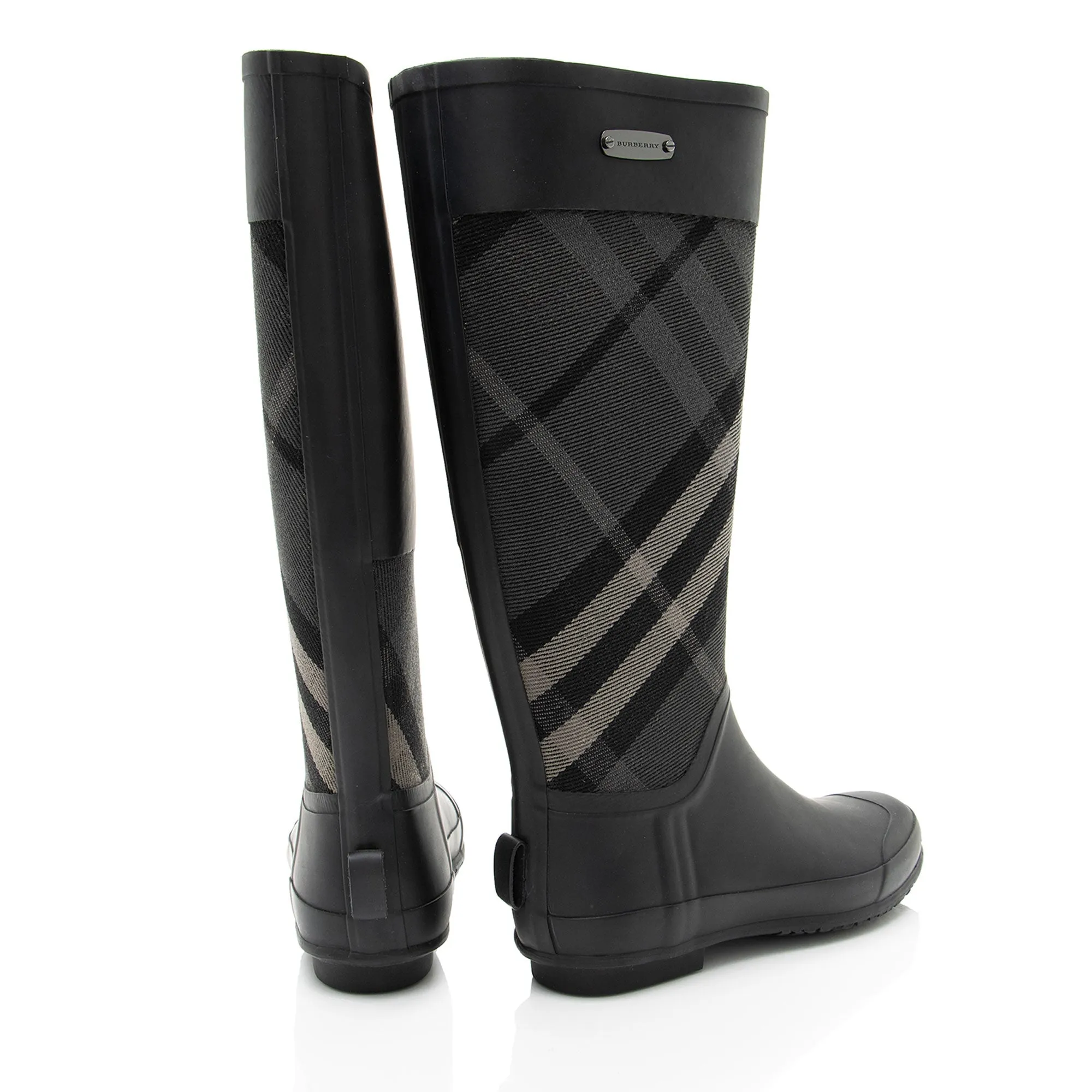 Burberry House Check Clemence Tall Rain Boots