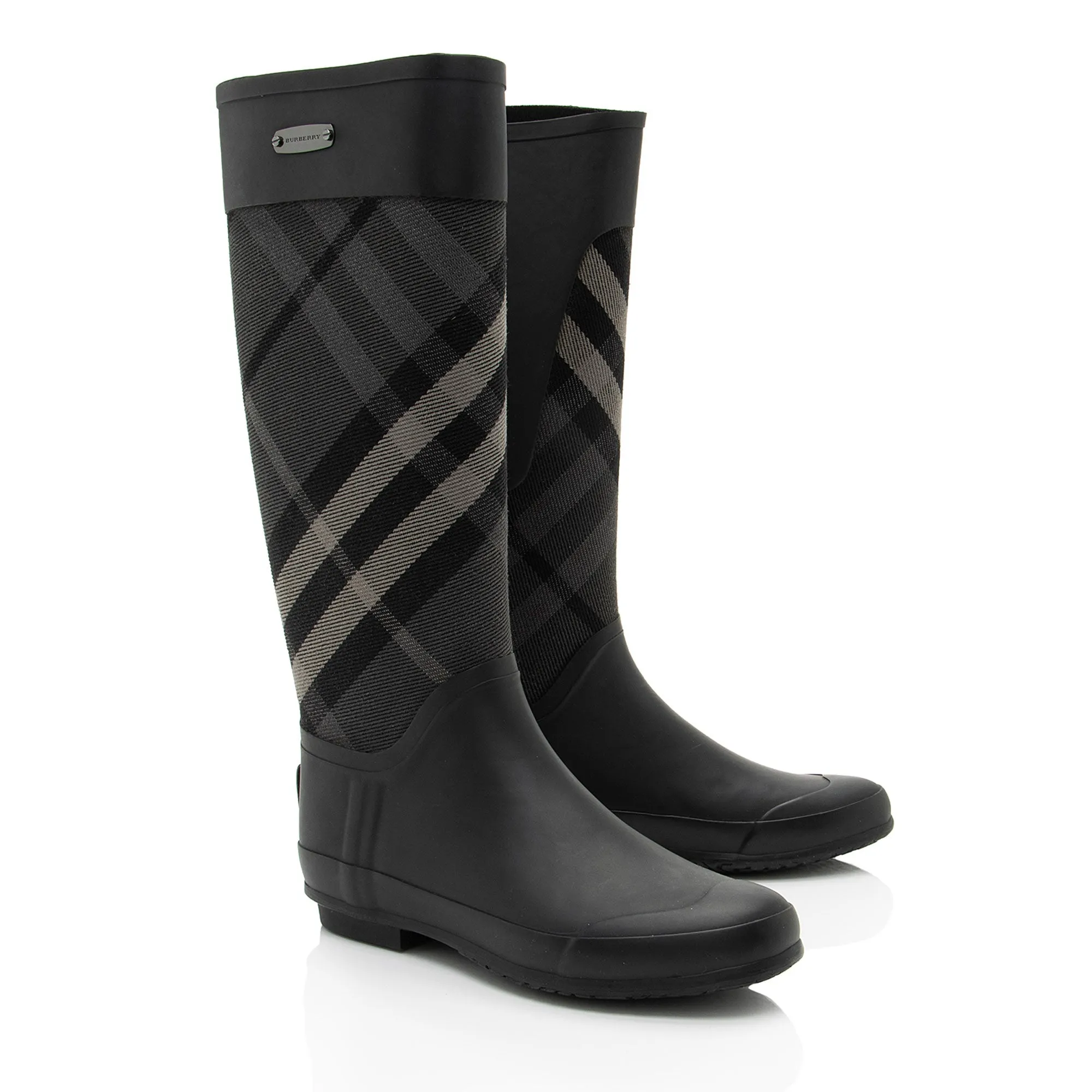 Burberry House Check Clemence Tall Rain Boots