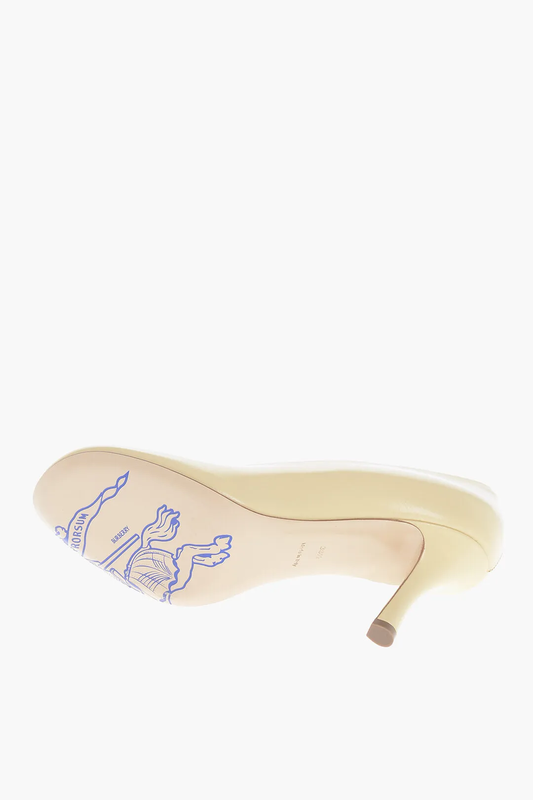 Burberry Leather Pumps With Covered Heel 9Cm