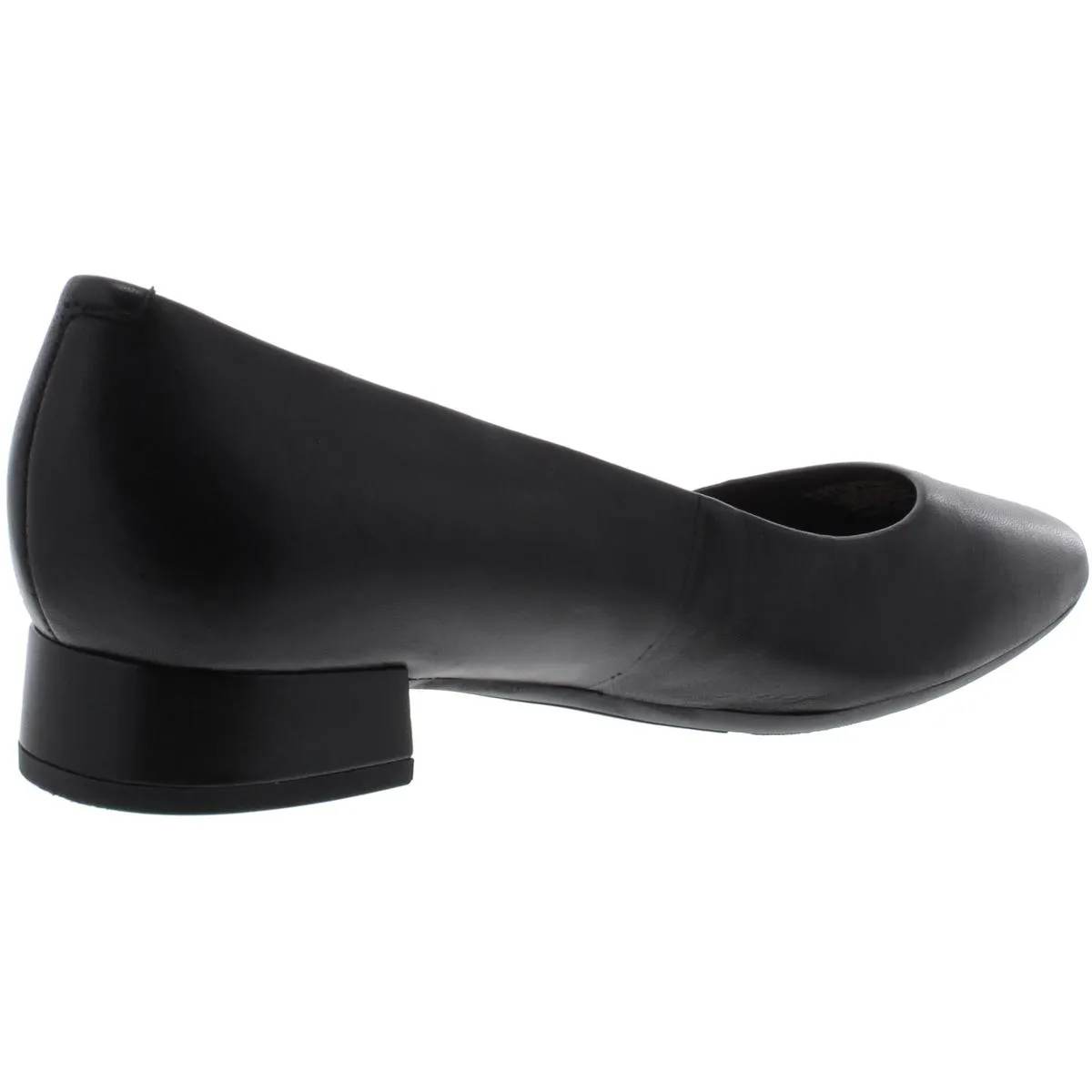 Caldise Womens Leather Low Heel Block Heels