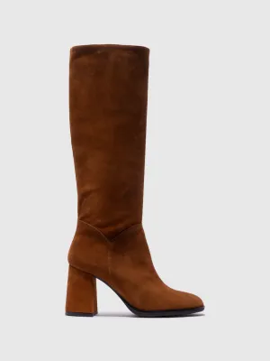 Camel Zip Up Boots
