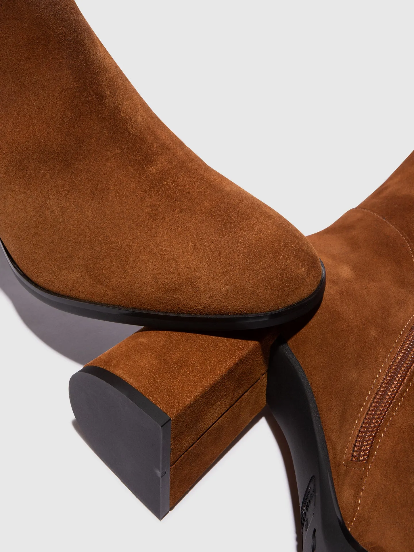 Camel Zip Up Boots