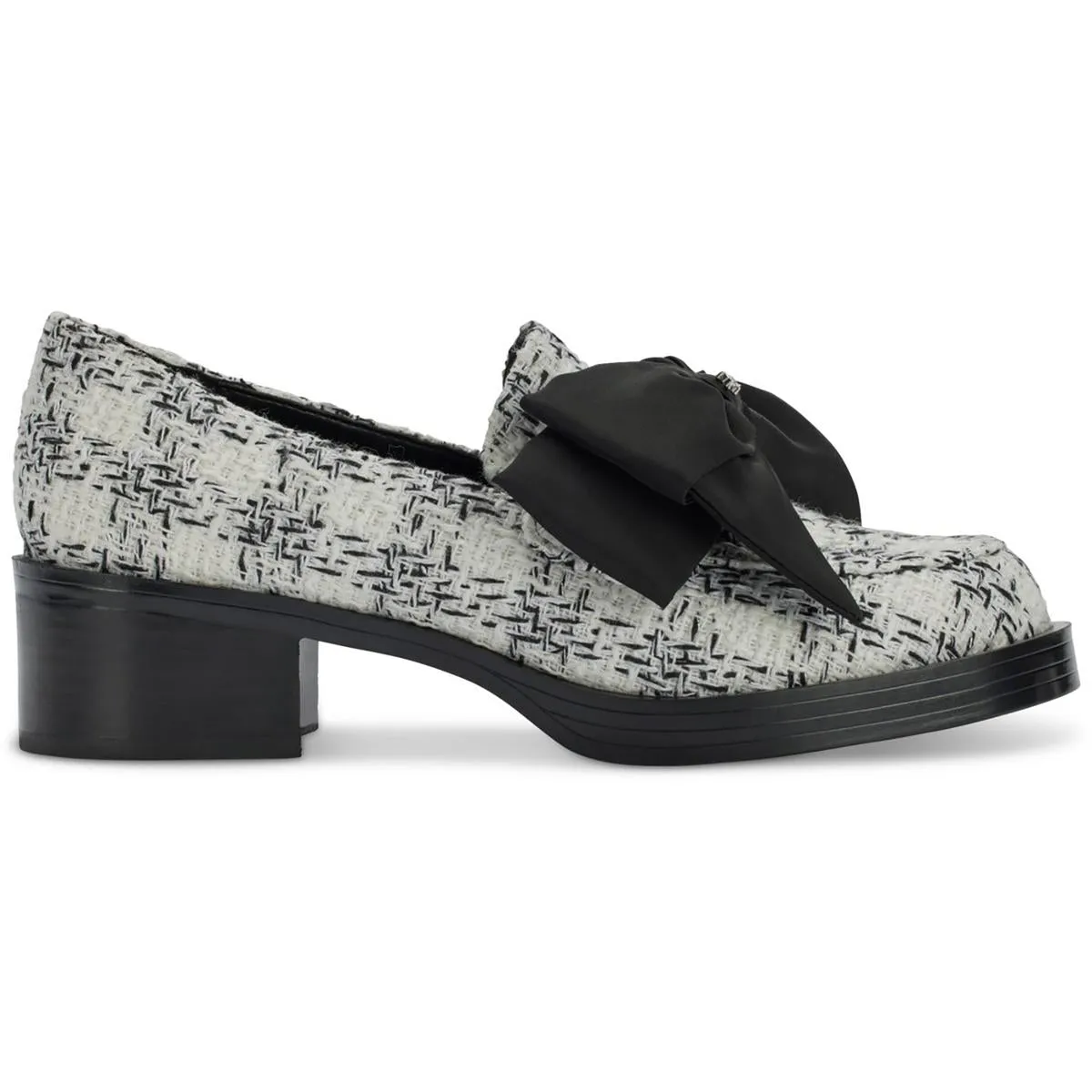 Camilla Bow Womens Bow Knit Loafer Heels