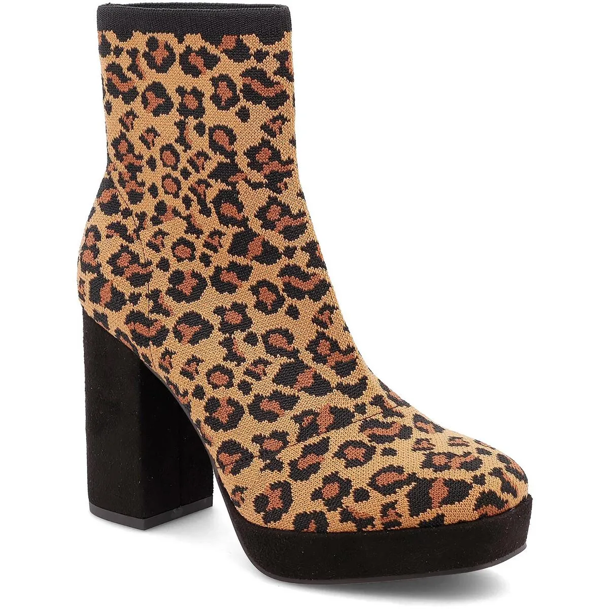 Candra Womens Knit Pull On Ankle Boots
