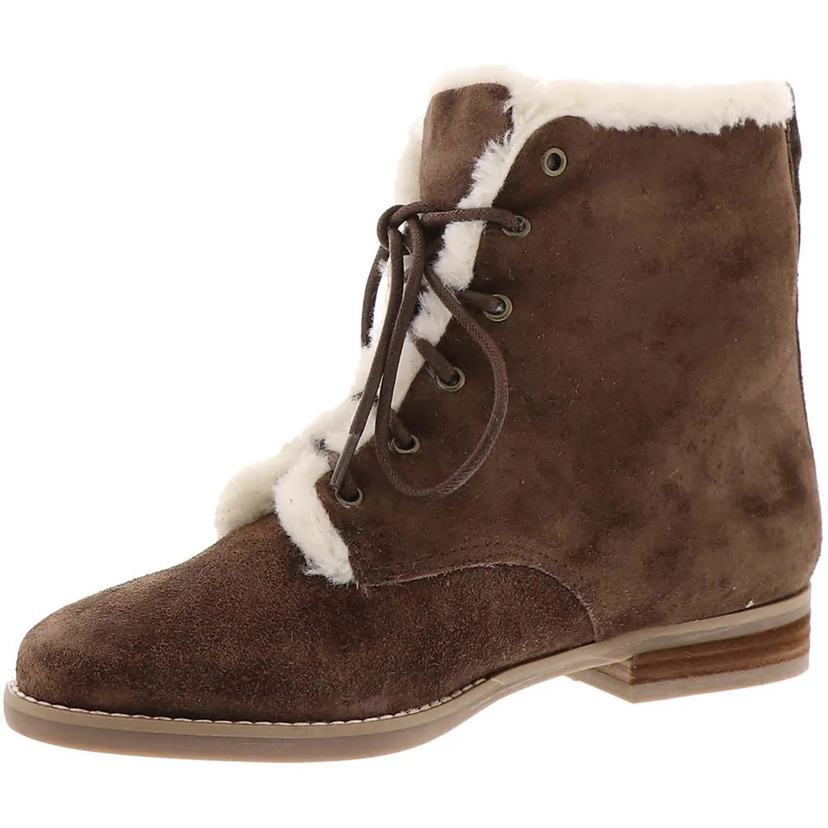 Canyon Womens Suede Faux Fur Lined Ankle Boots