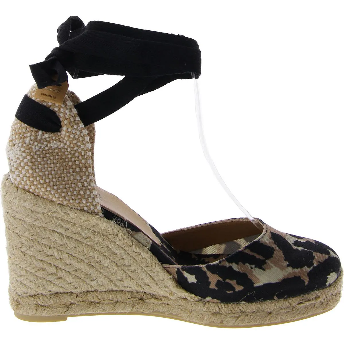 Carina Womens Leg Strap Round Toe Wedge Heels