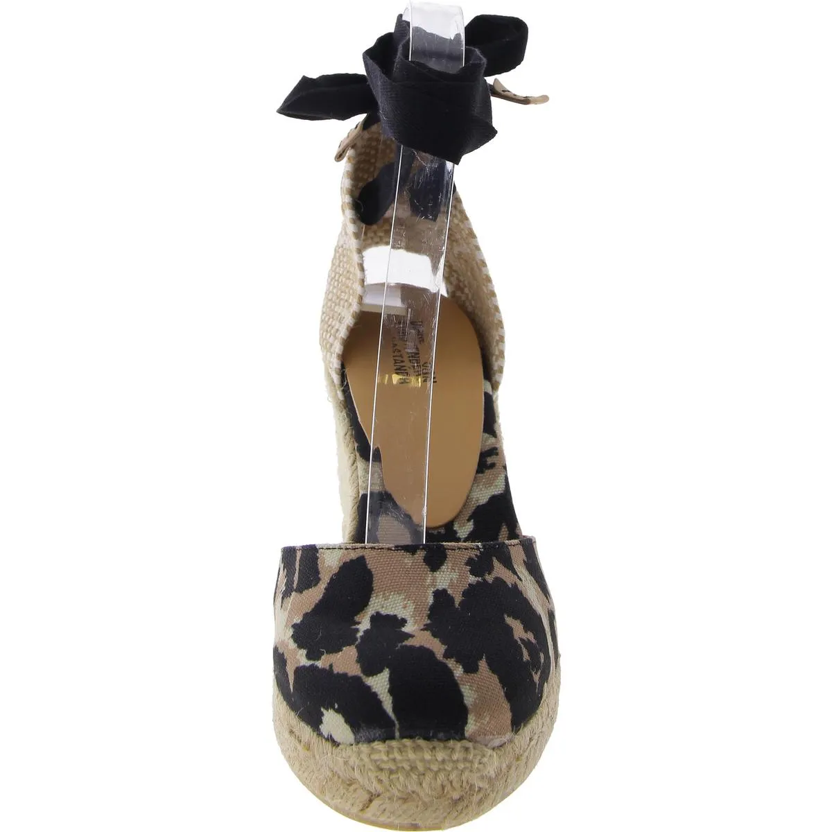 Carina Womens Leg Strap Round Toe Wedge Heels