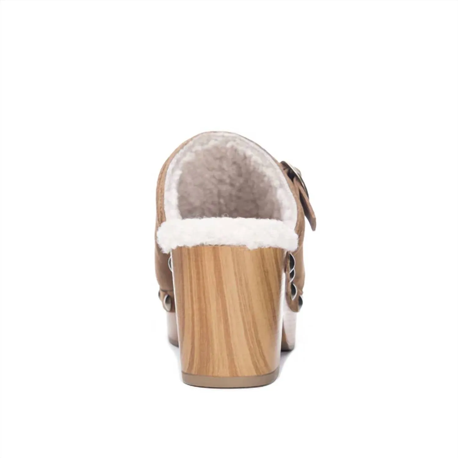 Carlie Split Suede Leather Clogs In Brown