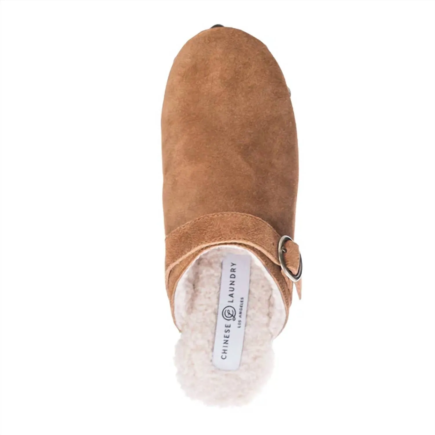 Carlie Split Suede Leather Clogs In Brown