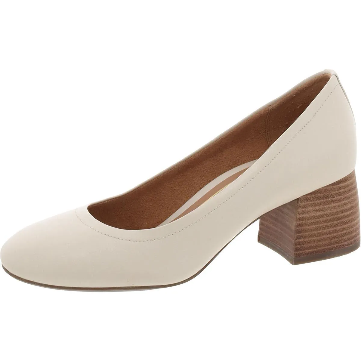 Carmel Womens Leather Slip On Pumps