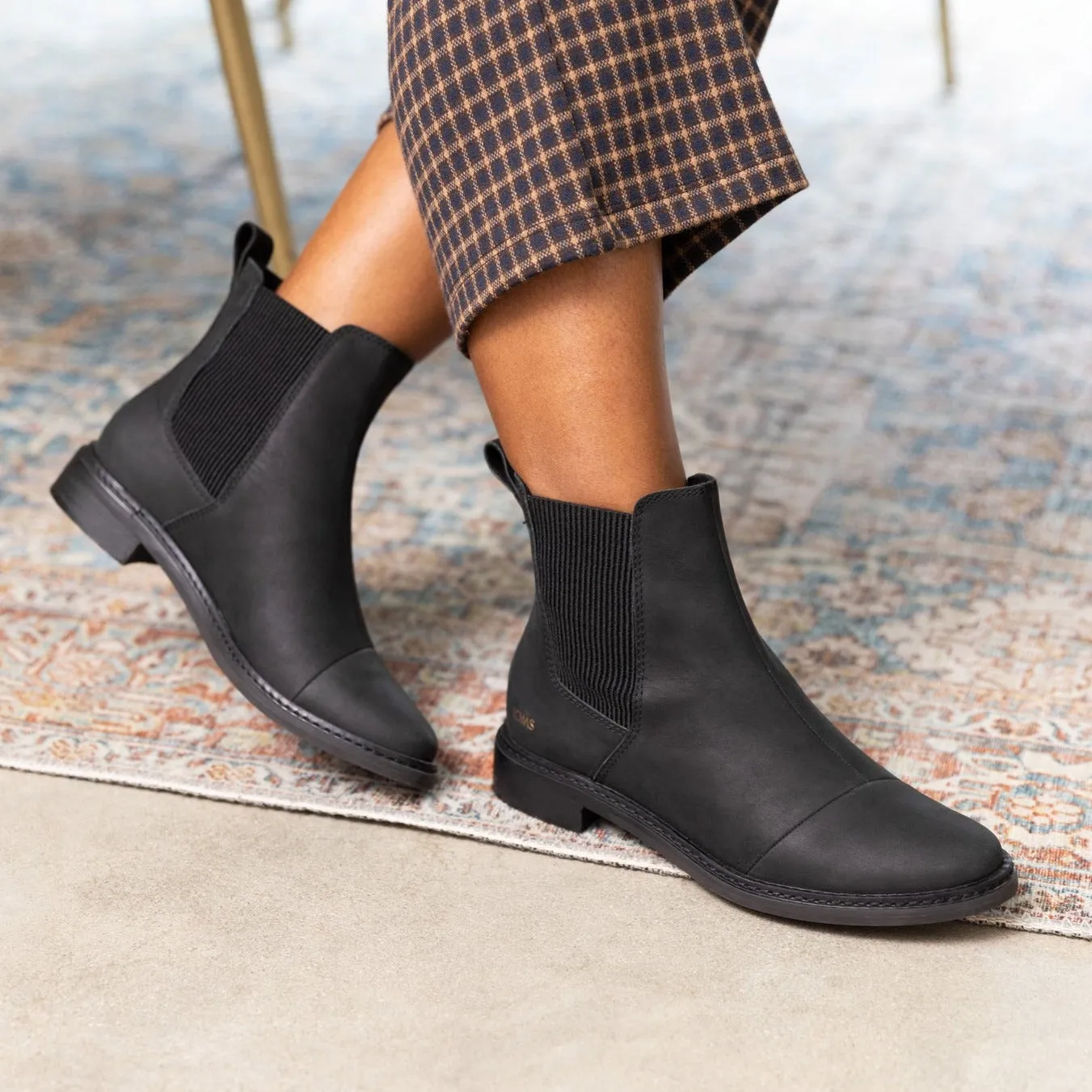 Charlie Black Leather Boot