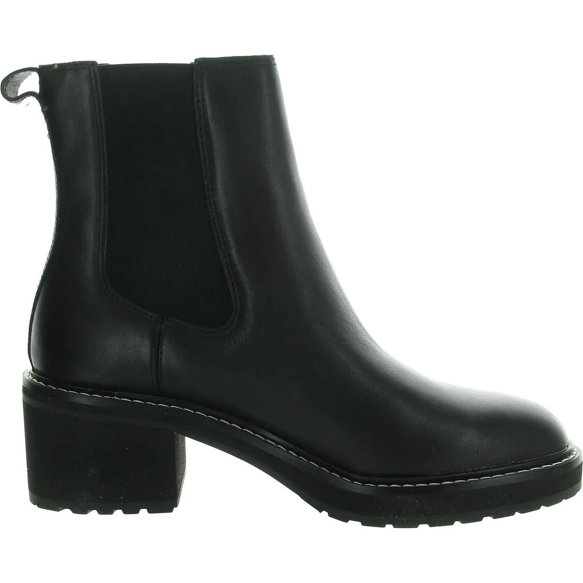 Chelsea Lugsole Heeled Boots Womens Stretch Leather Chelsea Boots
