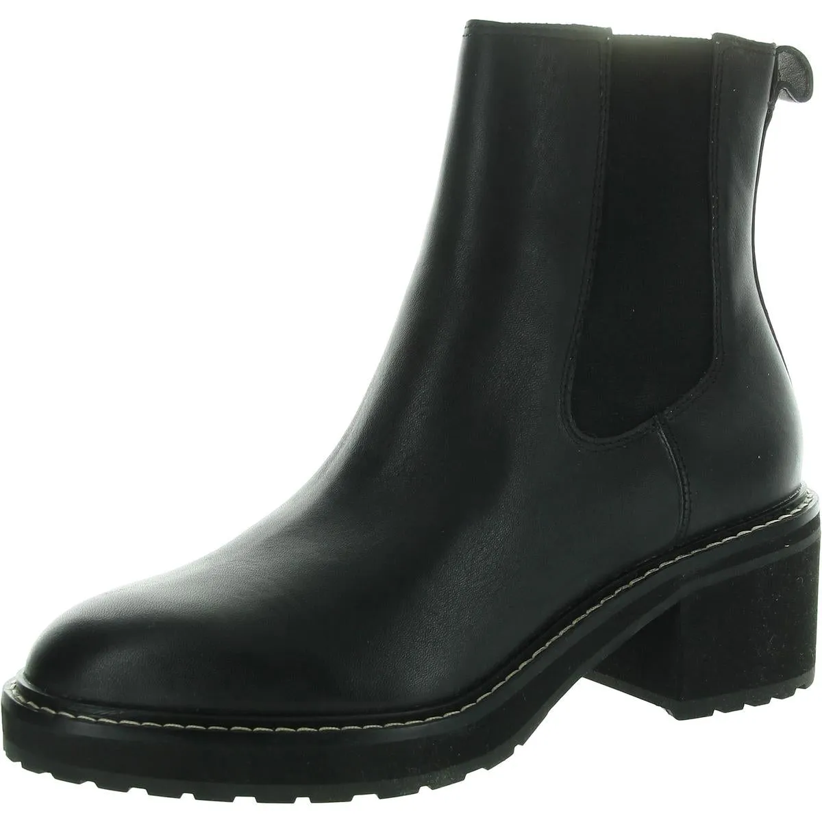 Chelsea Lugsole Heeled Boots Womens Stretch Leather Chelsea Boots