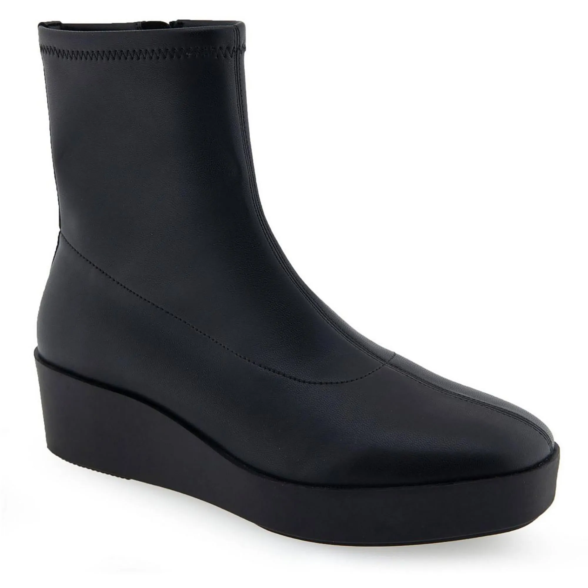 Chiara Womens Ankle Faux Leather Mid-Calf Boots