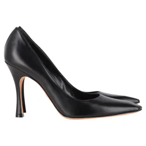 Christian Dior Square-Toe Pumps in Black Leather