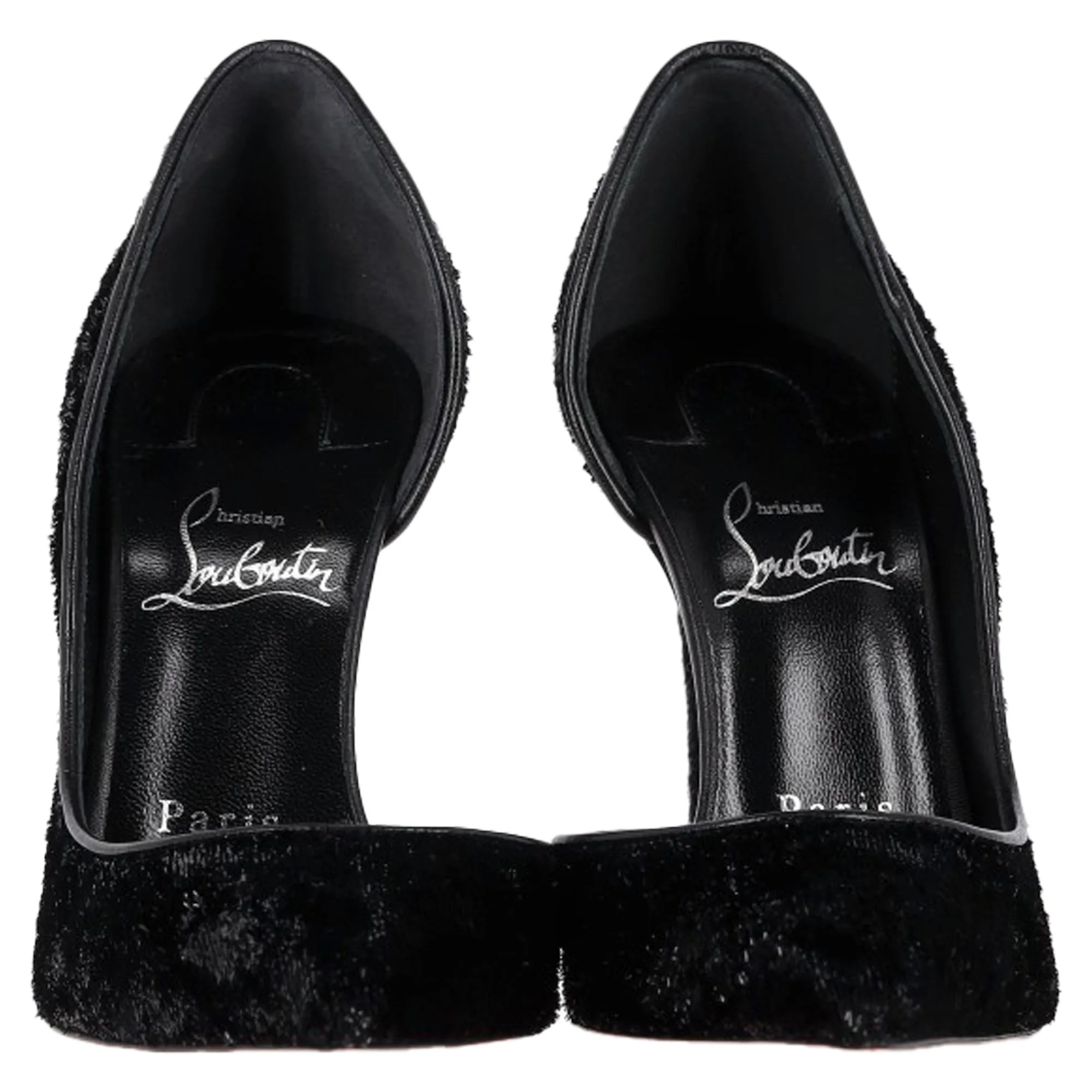 Christian Louboutin Iriza 100 Papillon Pumps in Black Velvet