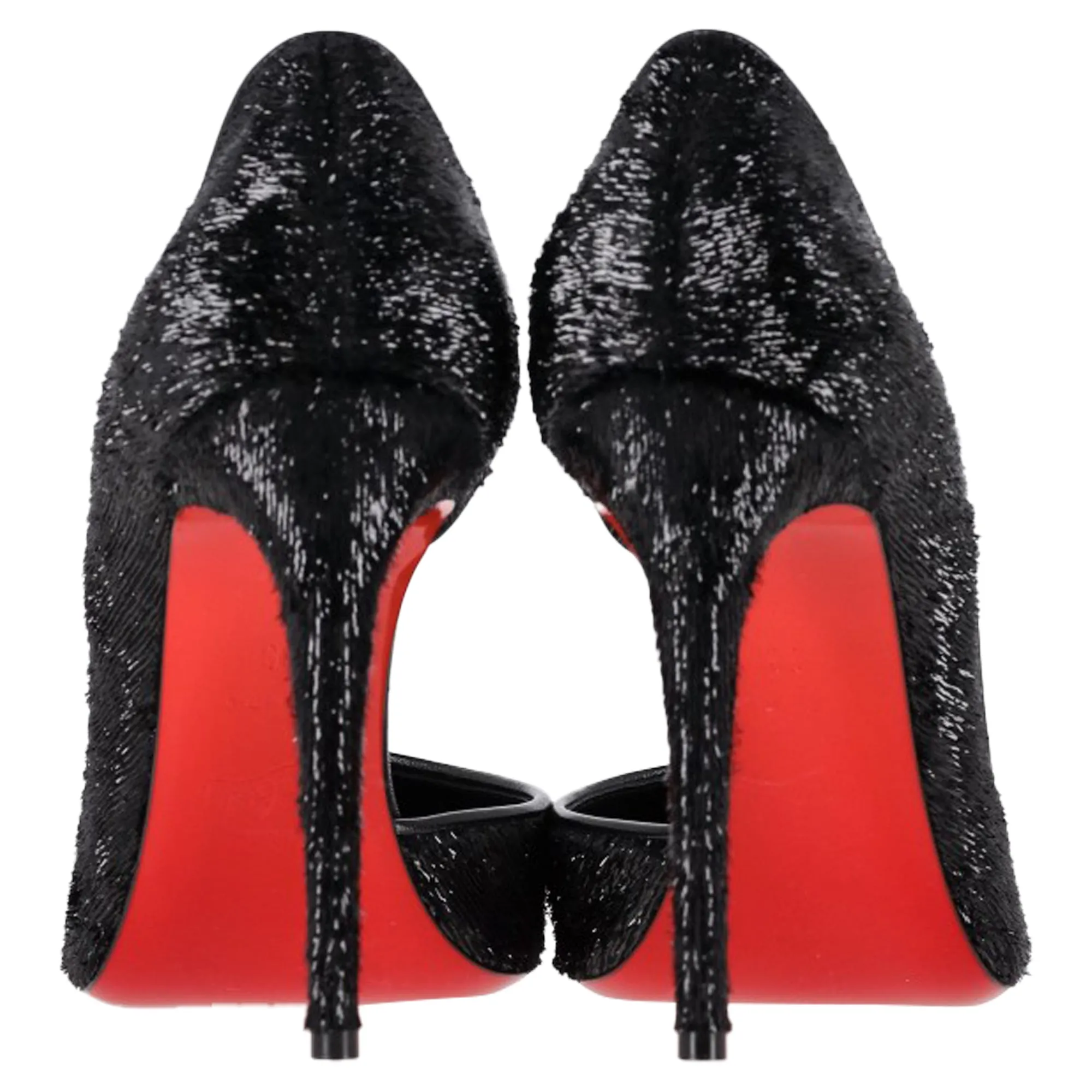 Christian Louboutin Iriza 100 Papillon Pumps in Black Velvet