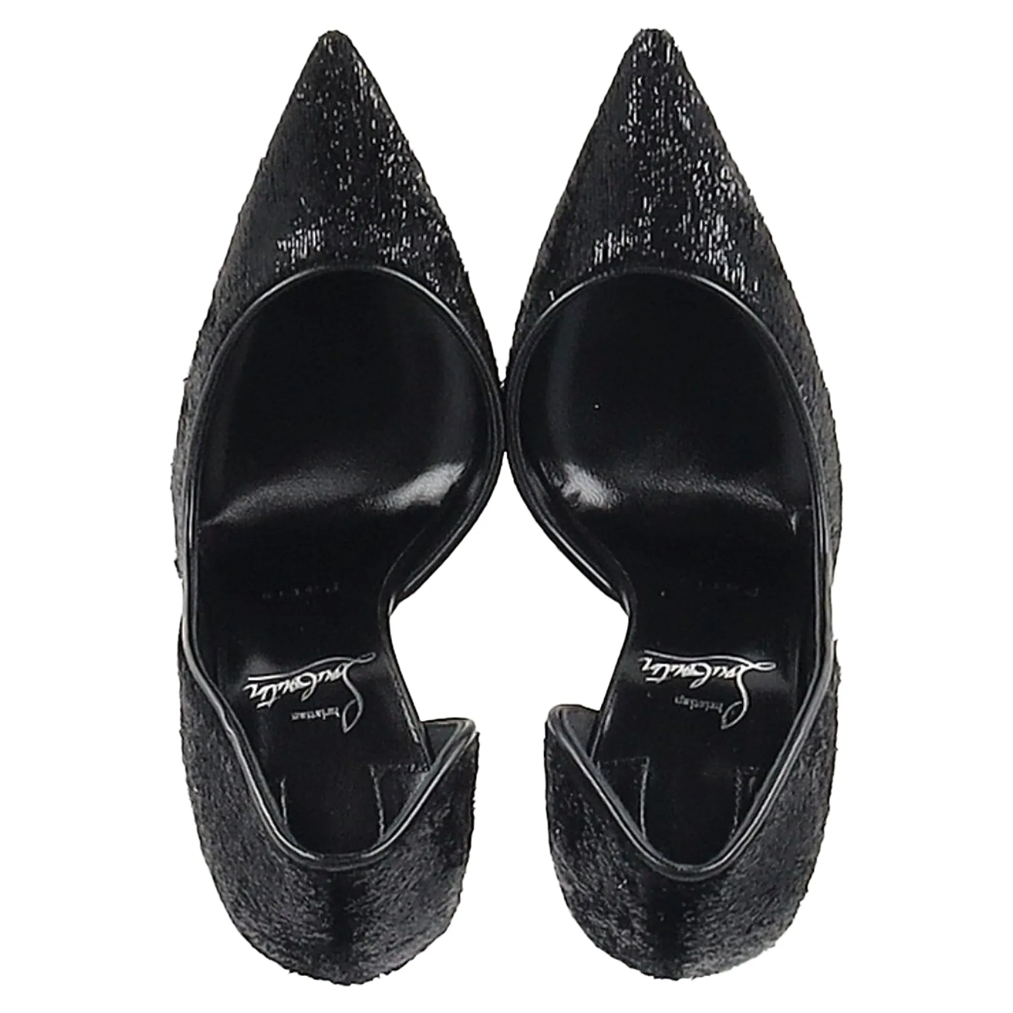 Christian Louboutin Iriza 100 Papillon Pumps in Black Velvet