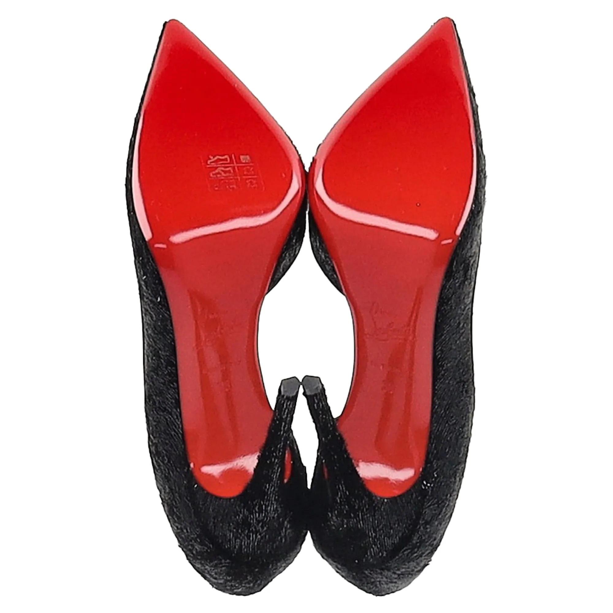 Christian Louboutin Iriza 100 Papillon Pumps in Black Velvet