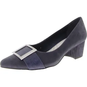Cider Womens Faux Leather Pointed Toe Pumps