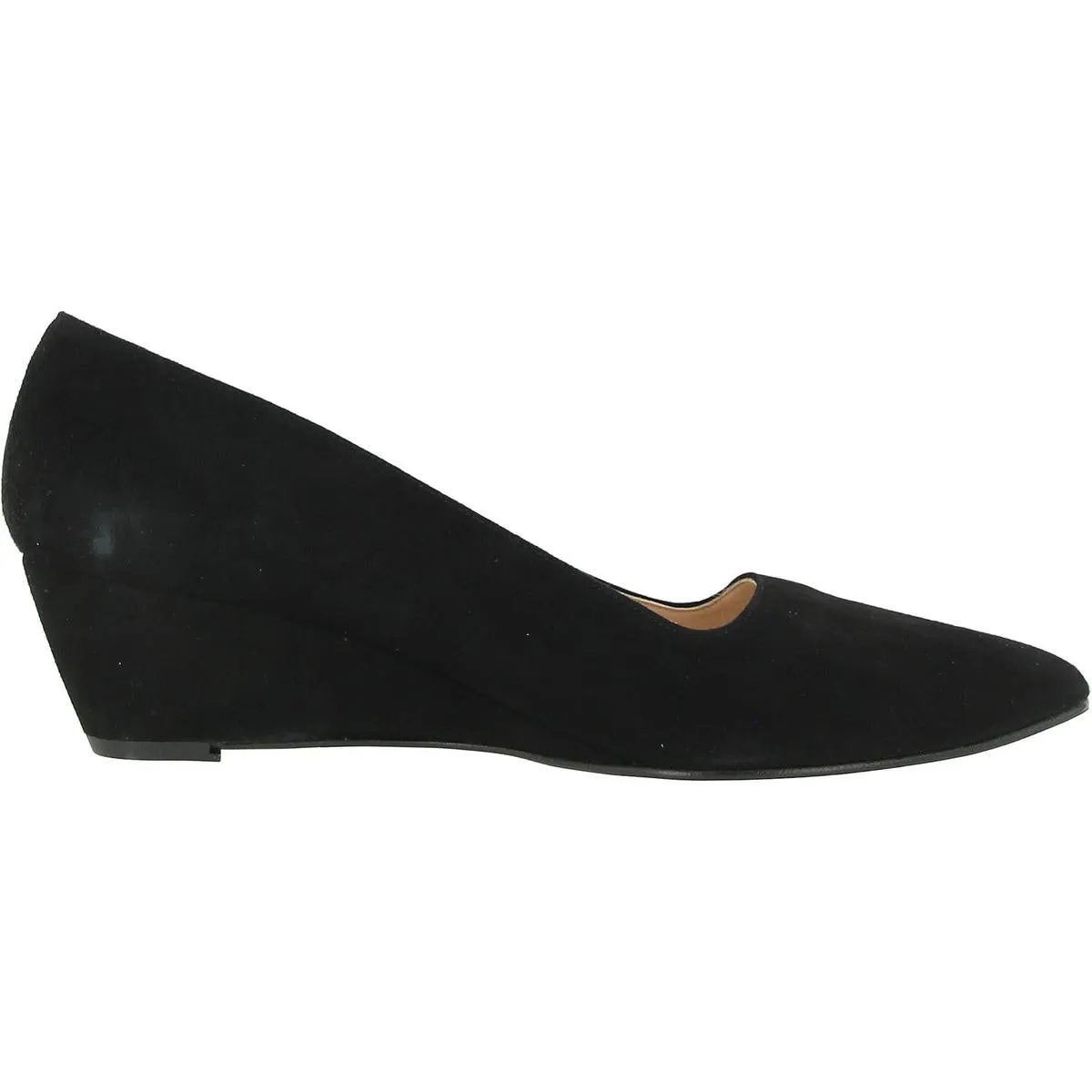 Clap Womens Padded Insole Suede Wedge Heels