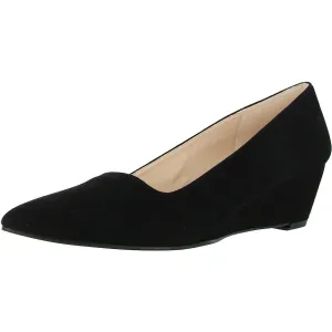 Clap Womens Padded Insole Suede Wedge Heels