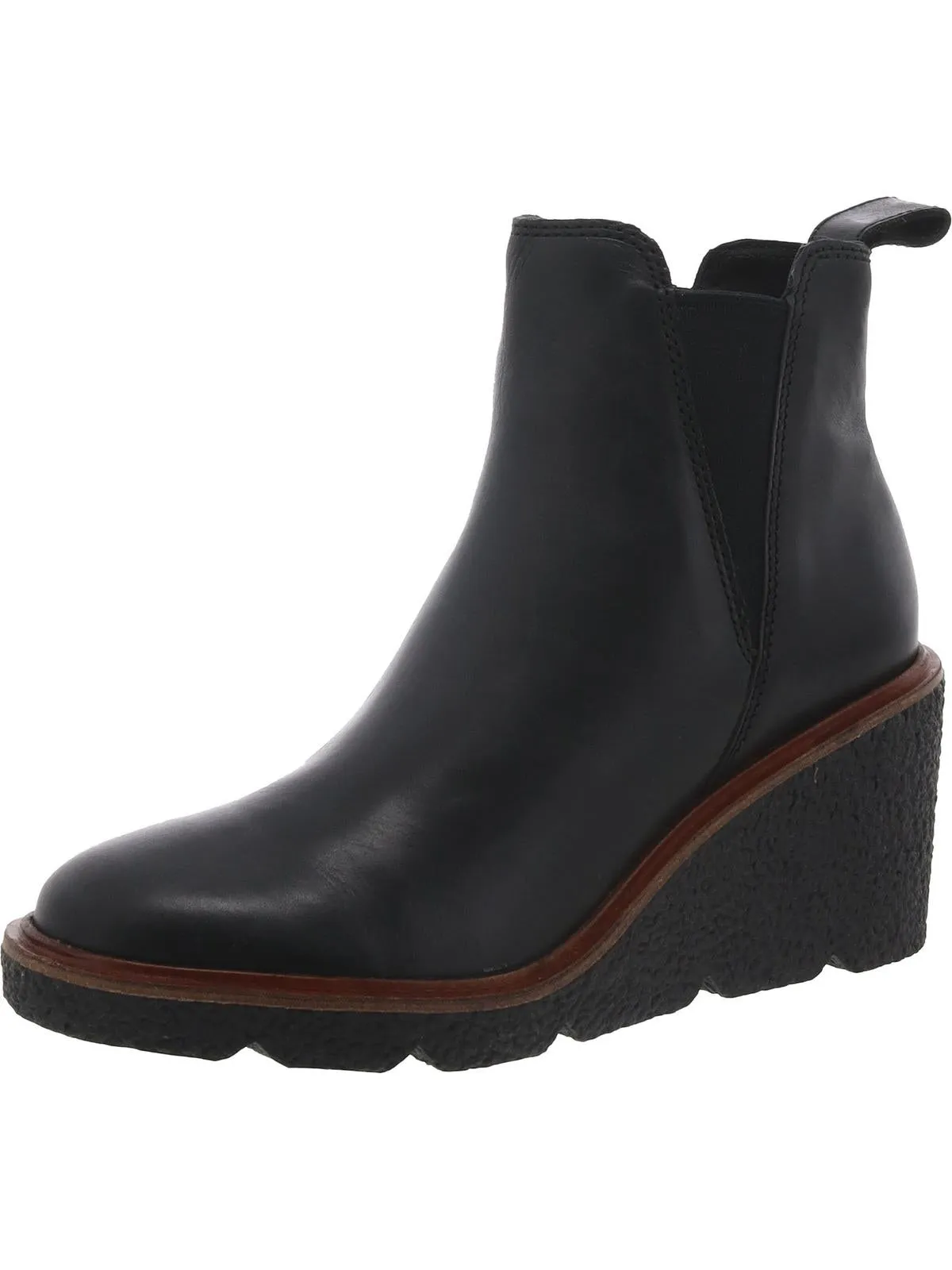 Clarkfordtop Womens Cushioned Footbed Ankle Wedge Boots