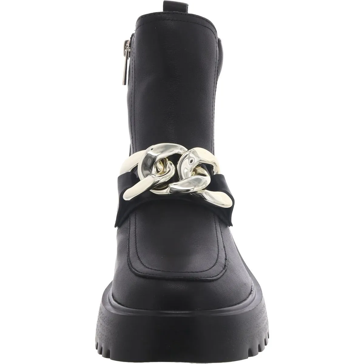 Cleo Womens Leather Platforms Ankle Boots